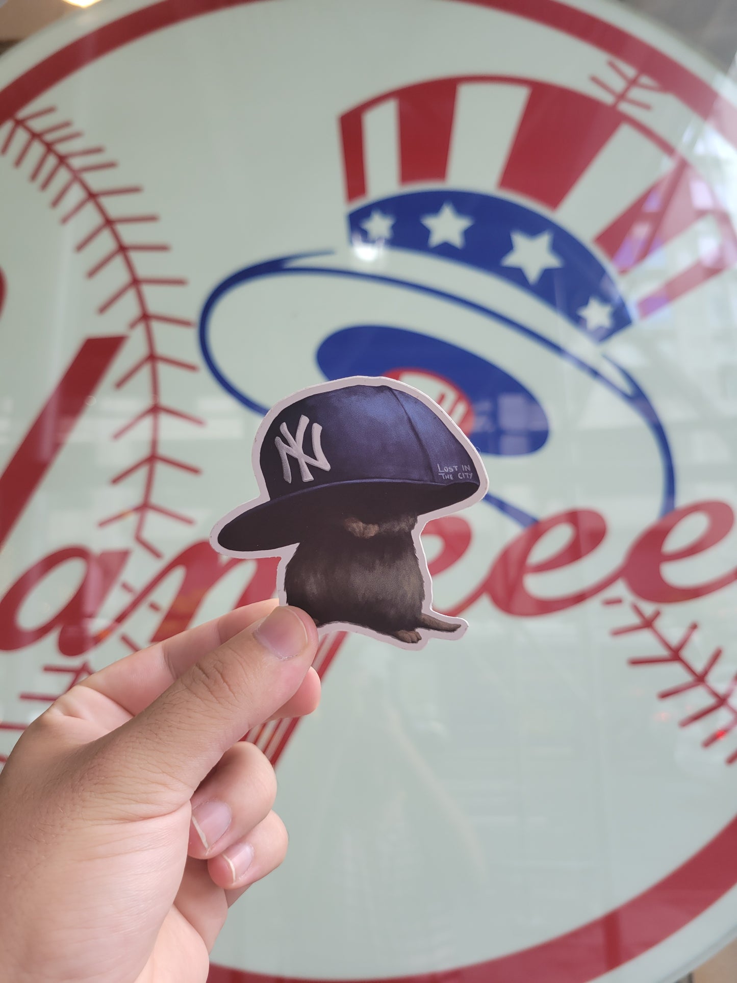 Yankee Hat Rat Sticker