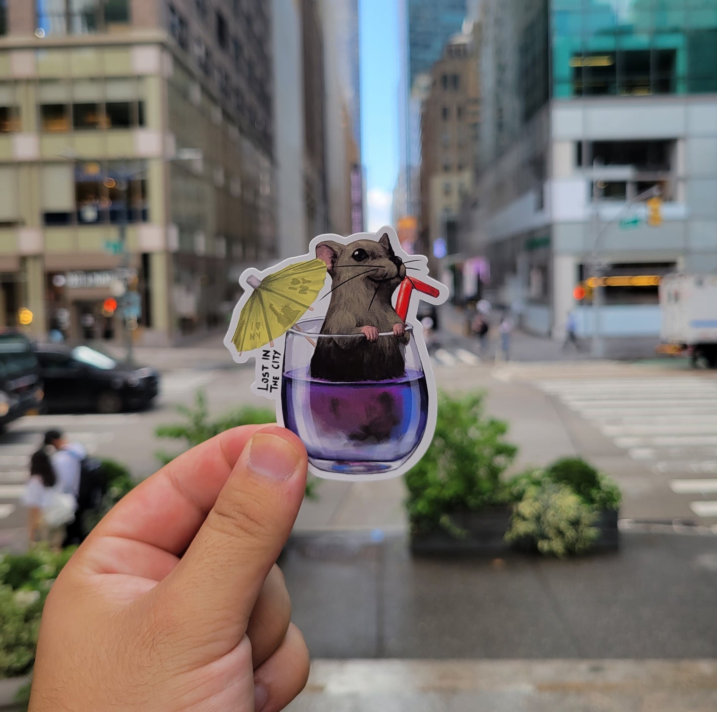Cocktail Rat Sticker