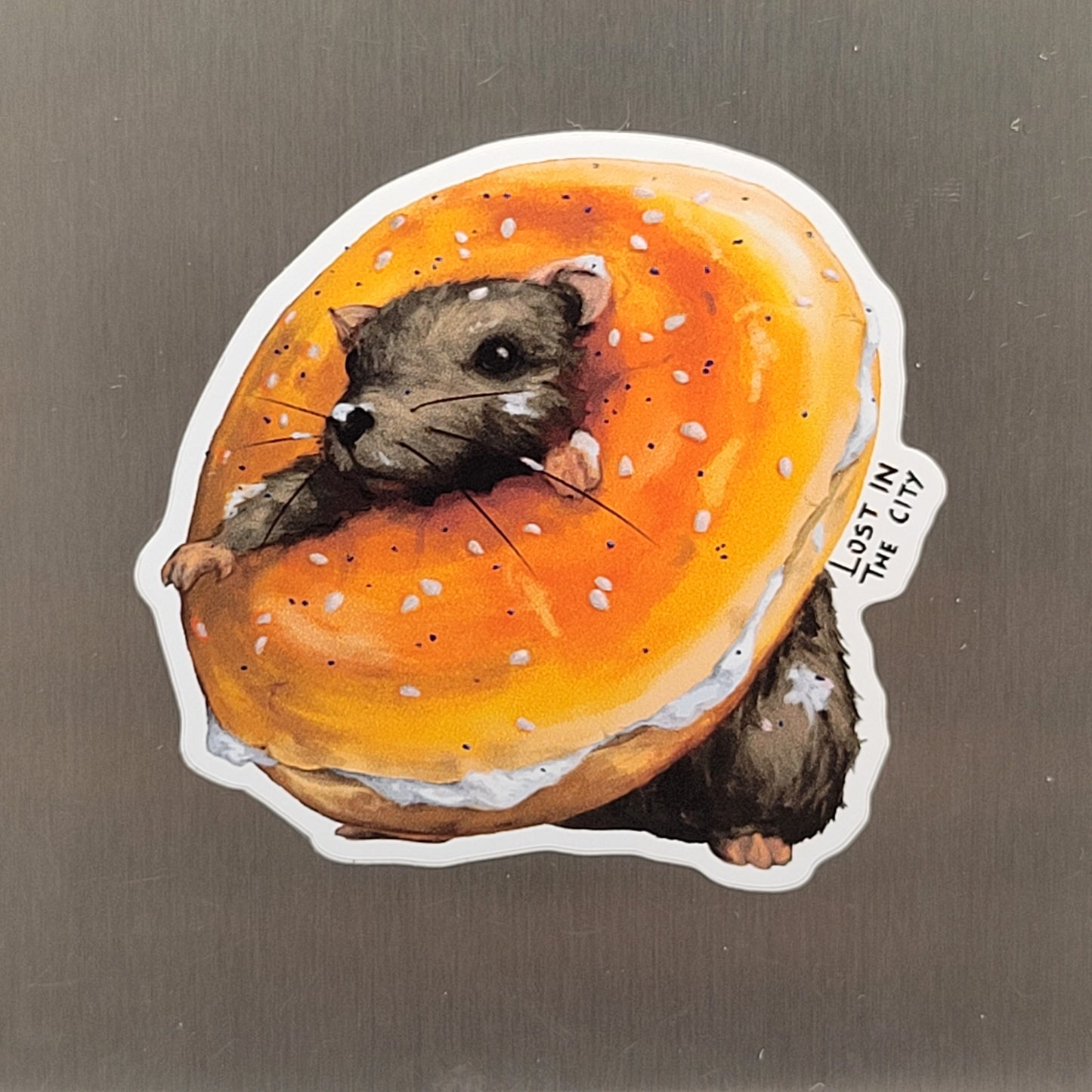 Bagel Rat Sticker
