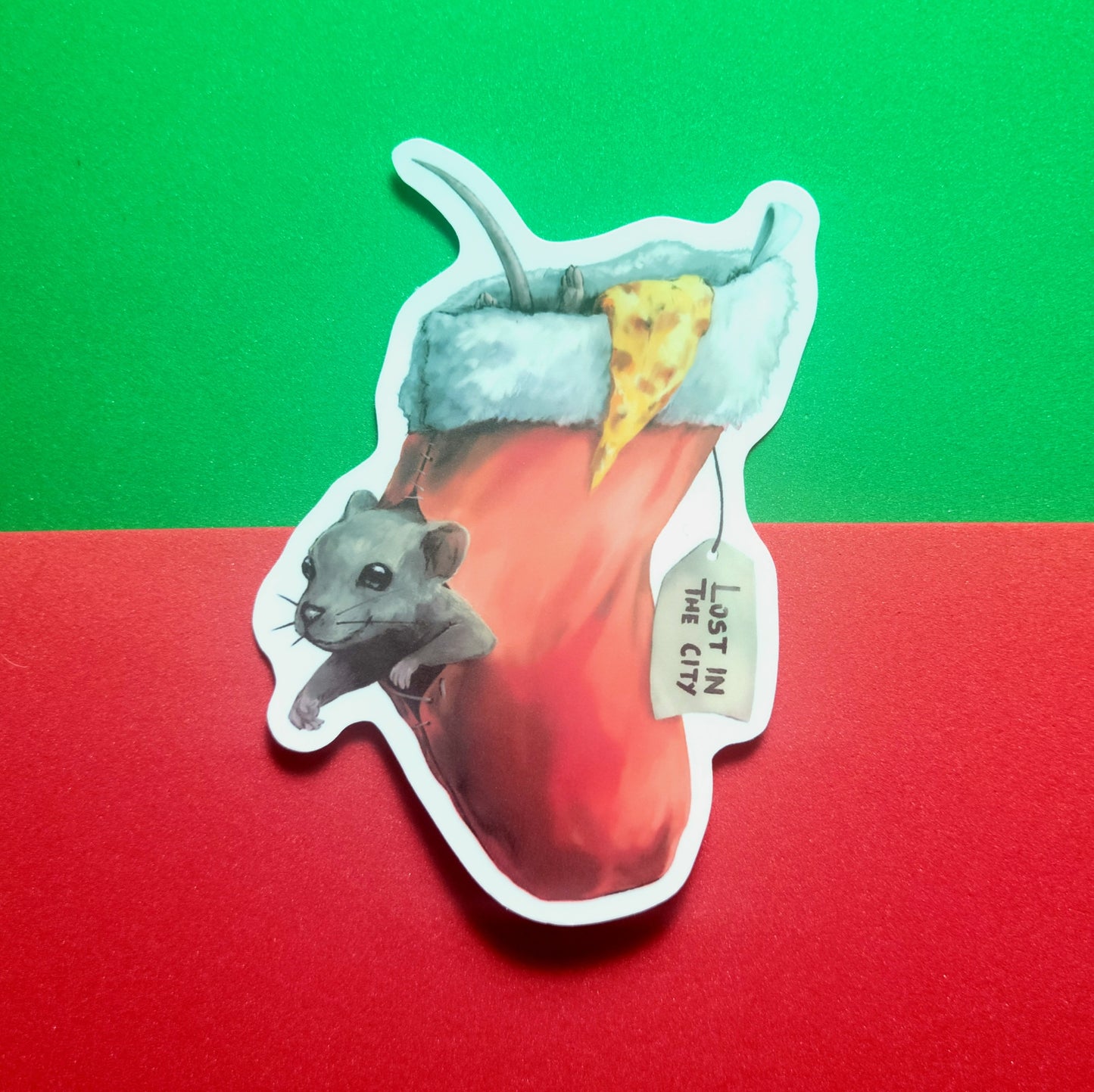 Stocking Rat Sticker