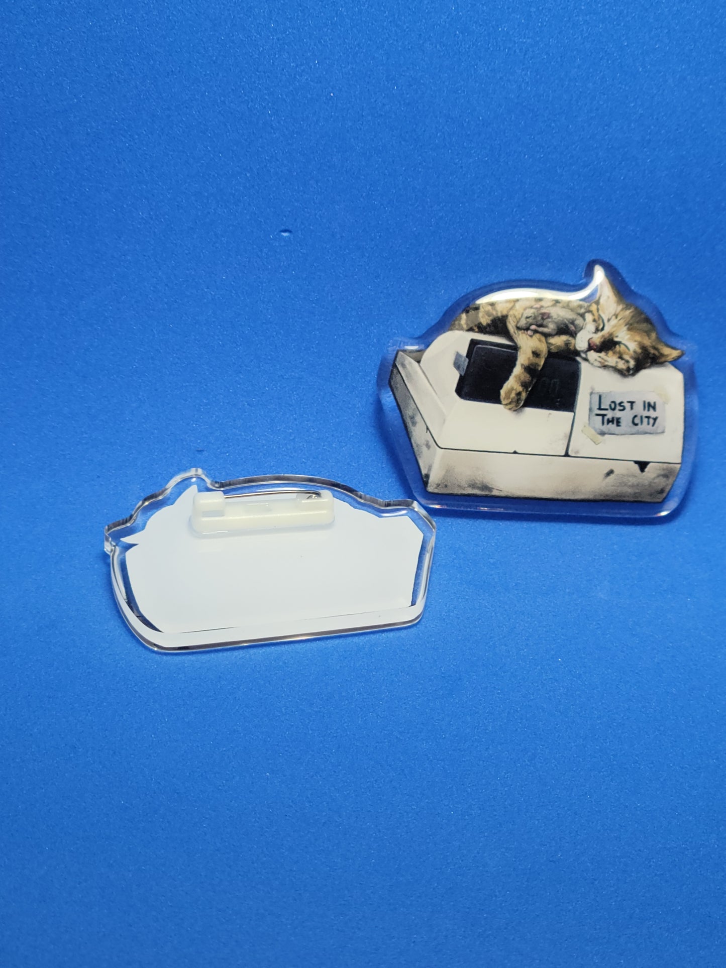 Bodega Cat and Rat Acrylic Pin