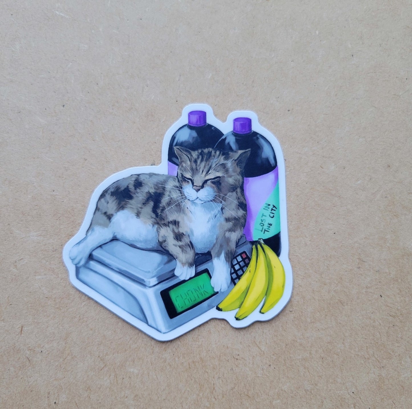 Bodega Cat on Scale Sticker
