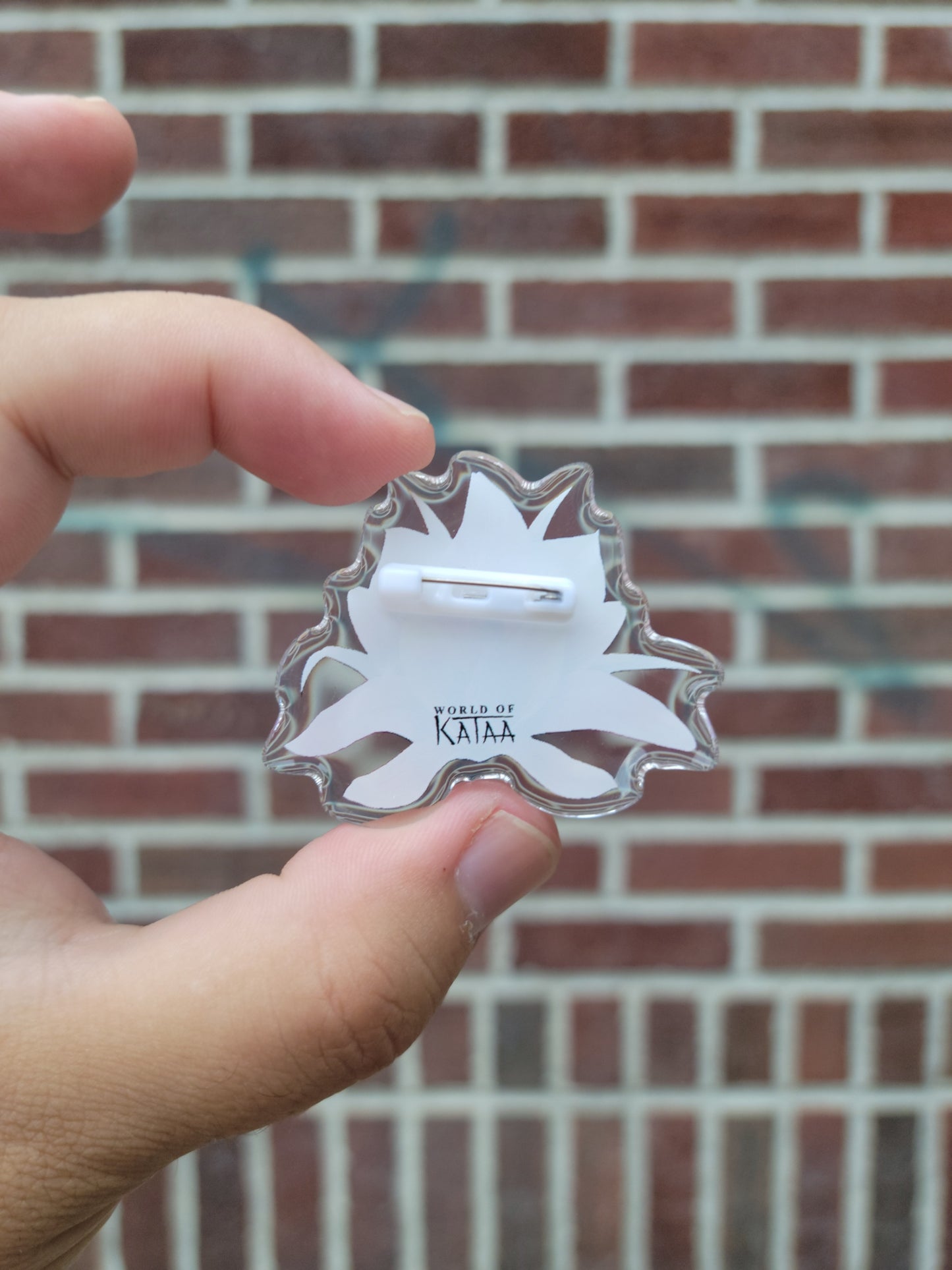 Flower Peacock Acrylic Pin