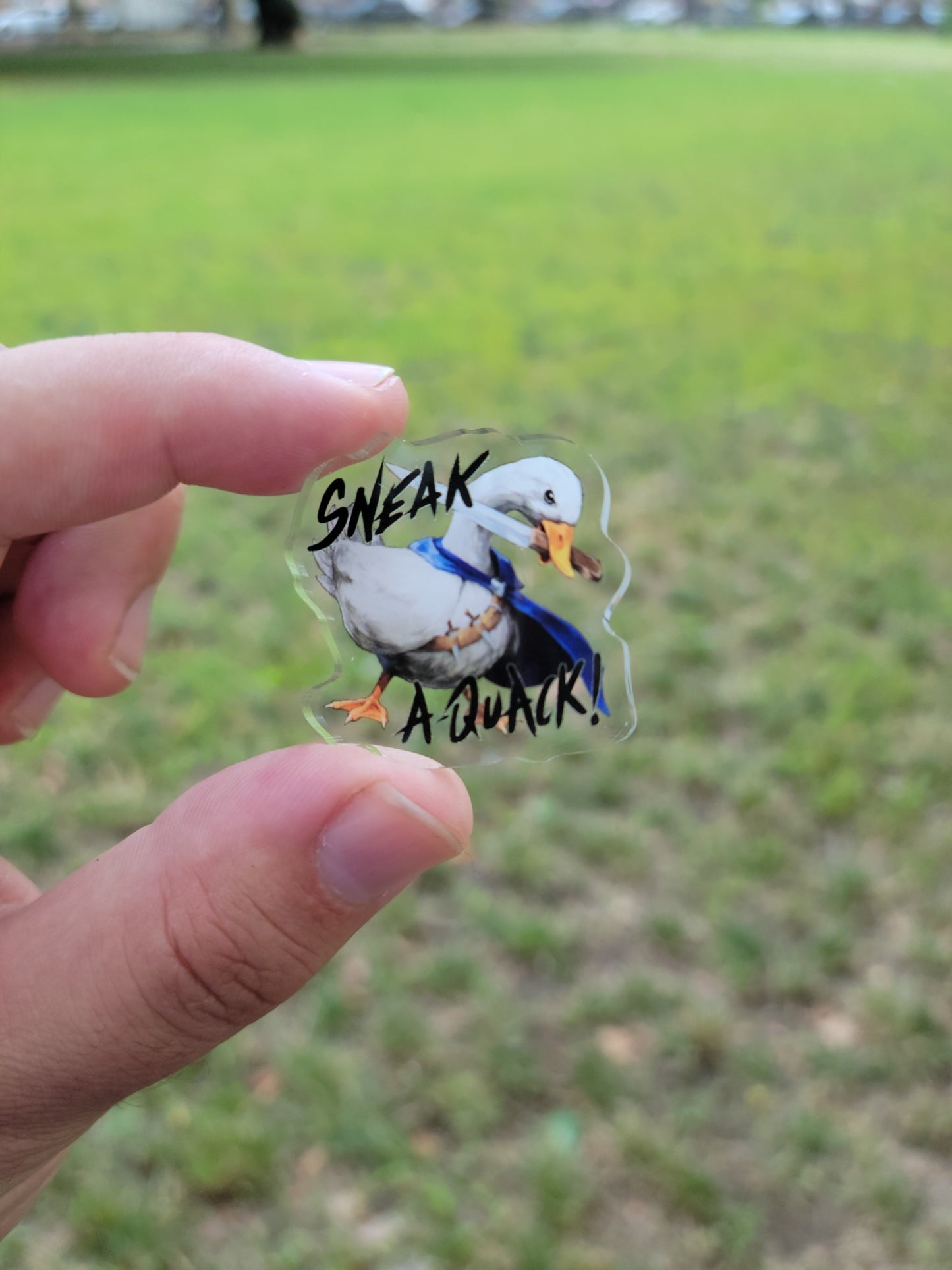 Sneak Aquack Acrylic Pin