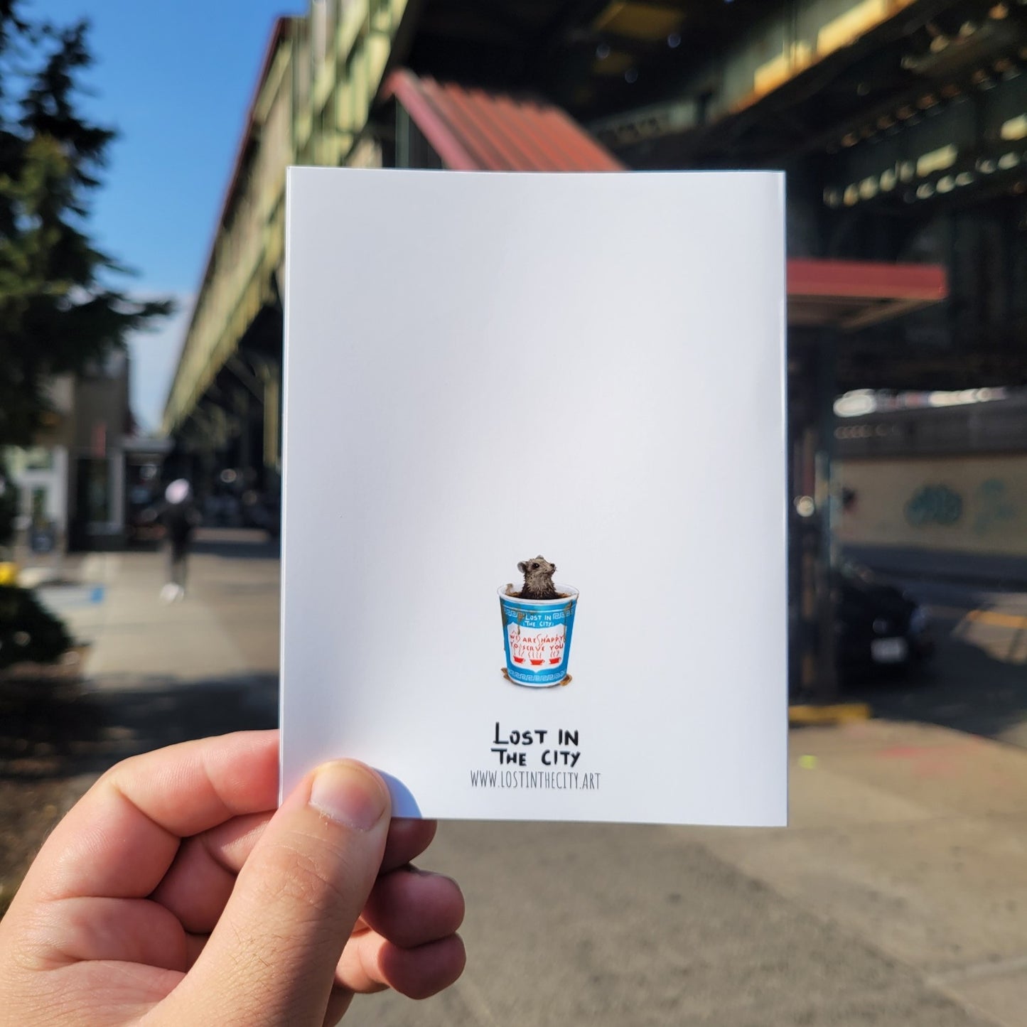 Pride Flag Rat Greeting Card