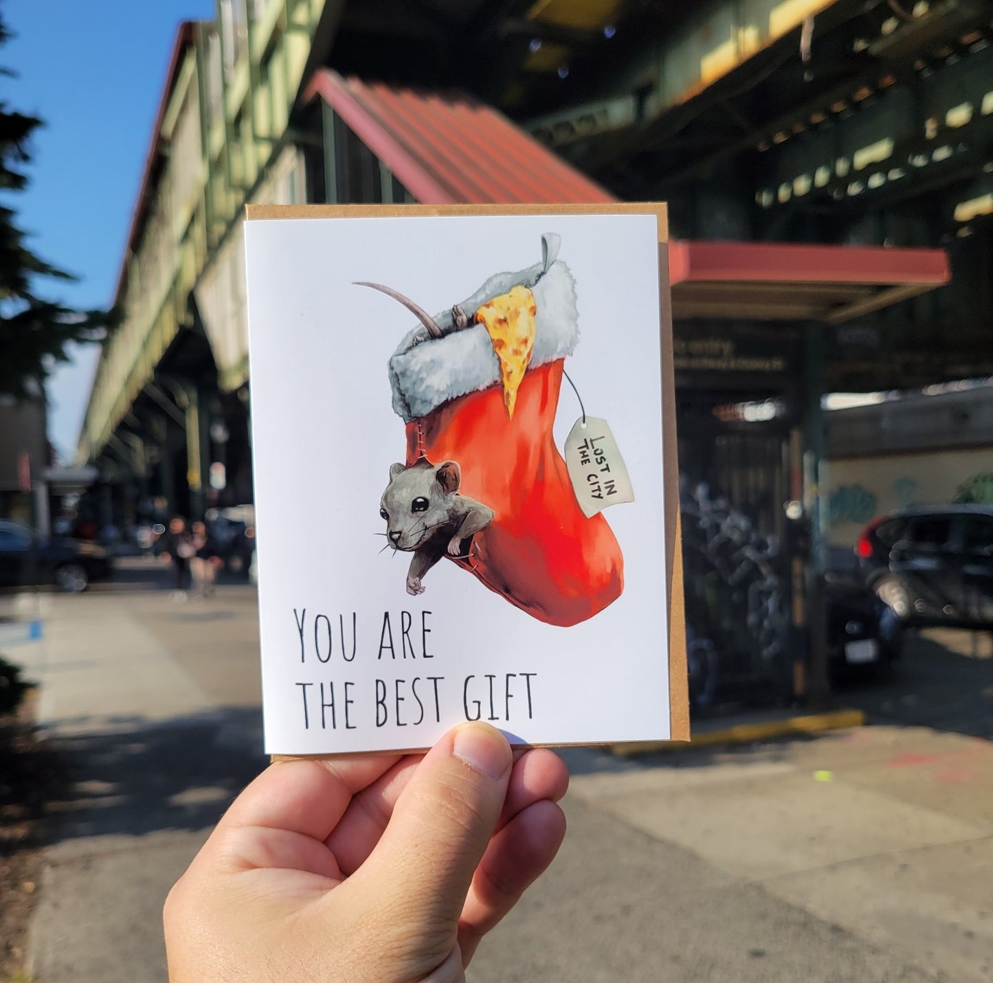 Holiday Rat Greeting Card