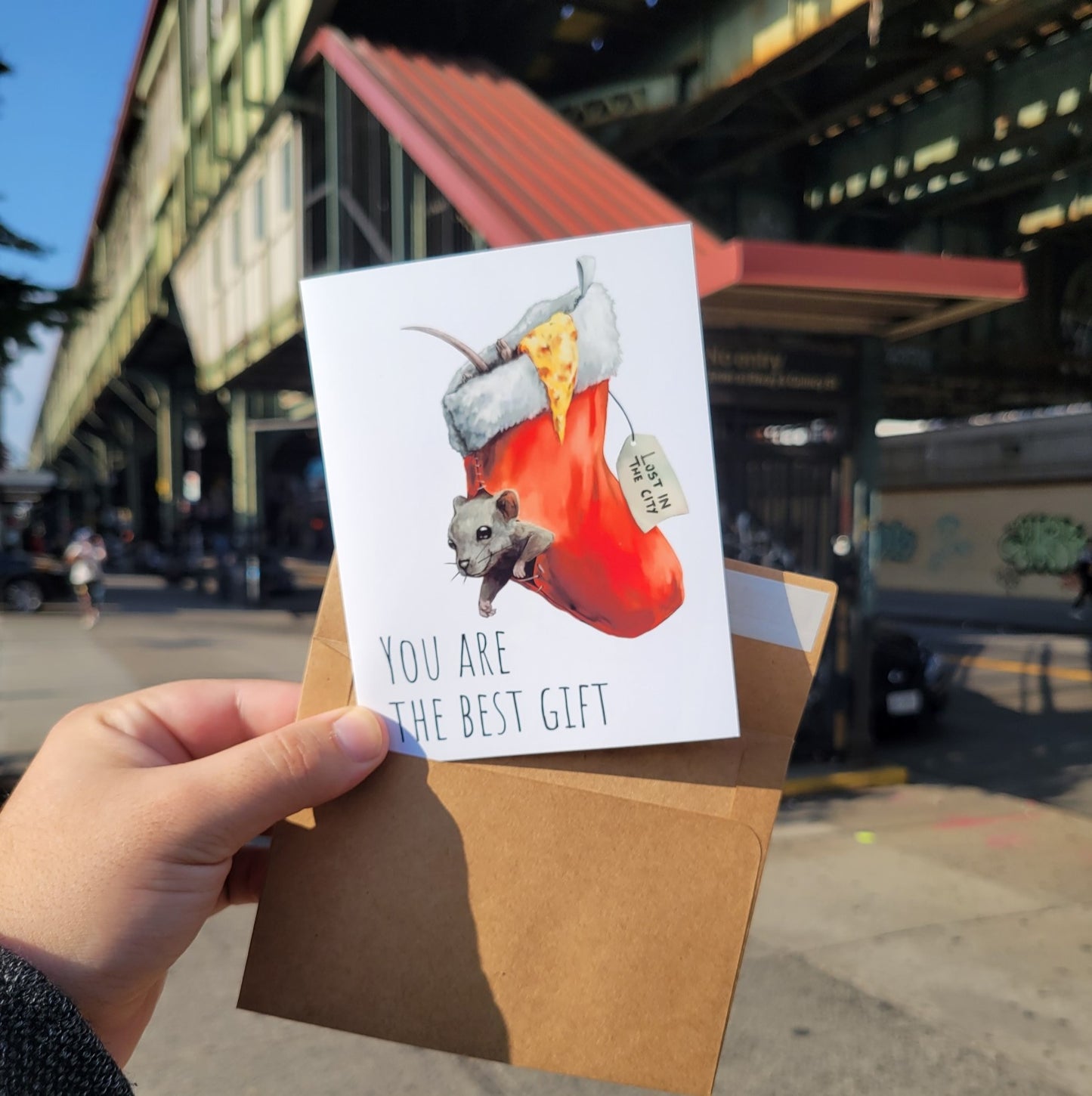 Holiday Rat Greeting Card