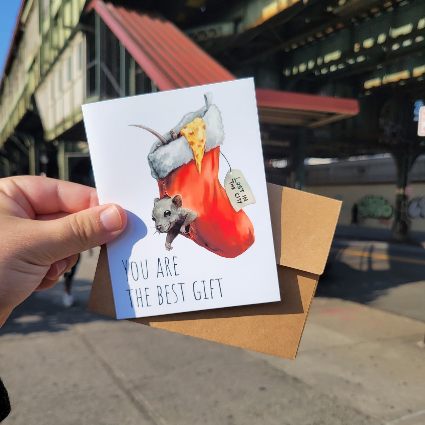 Holiday Rat Greeting Card