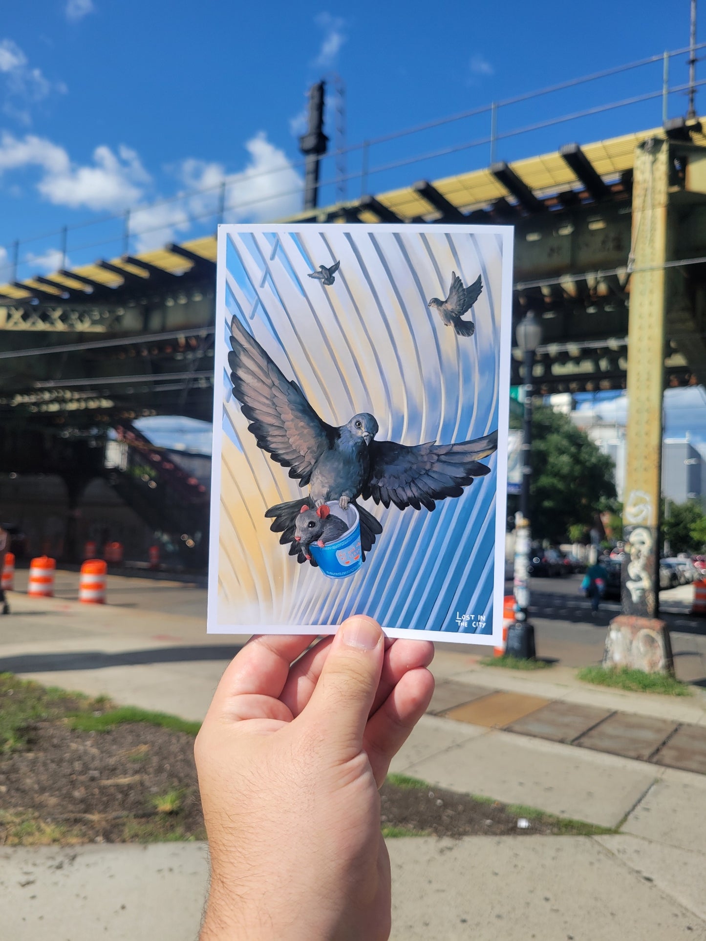 Rat and Pigeon at the Oculus Print | Lost in the City