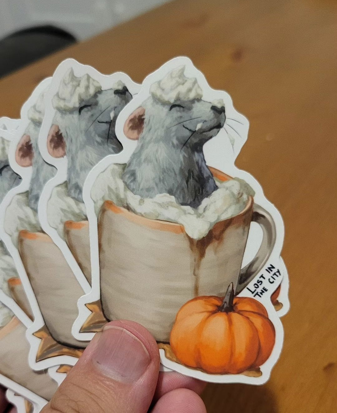 Pumpkin Spice Rat Sticker