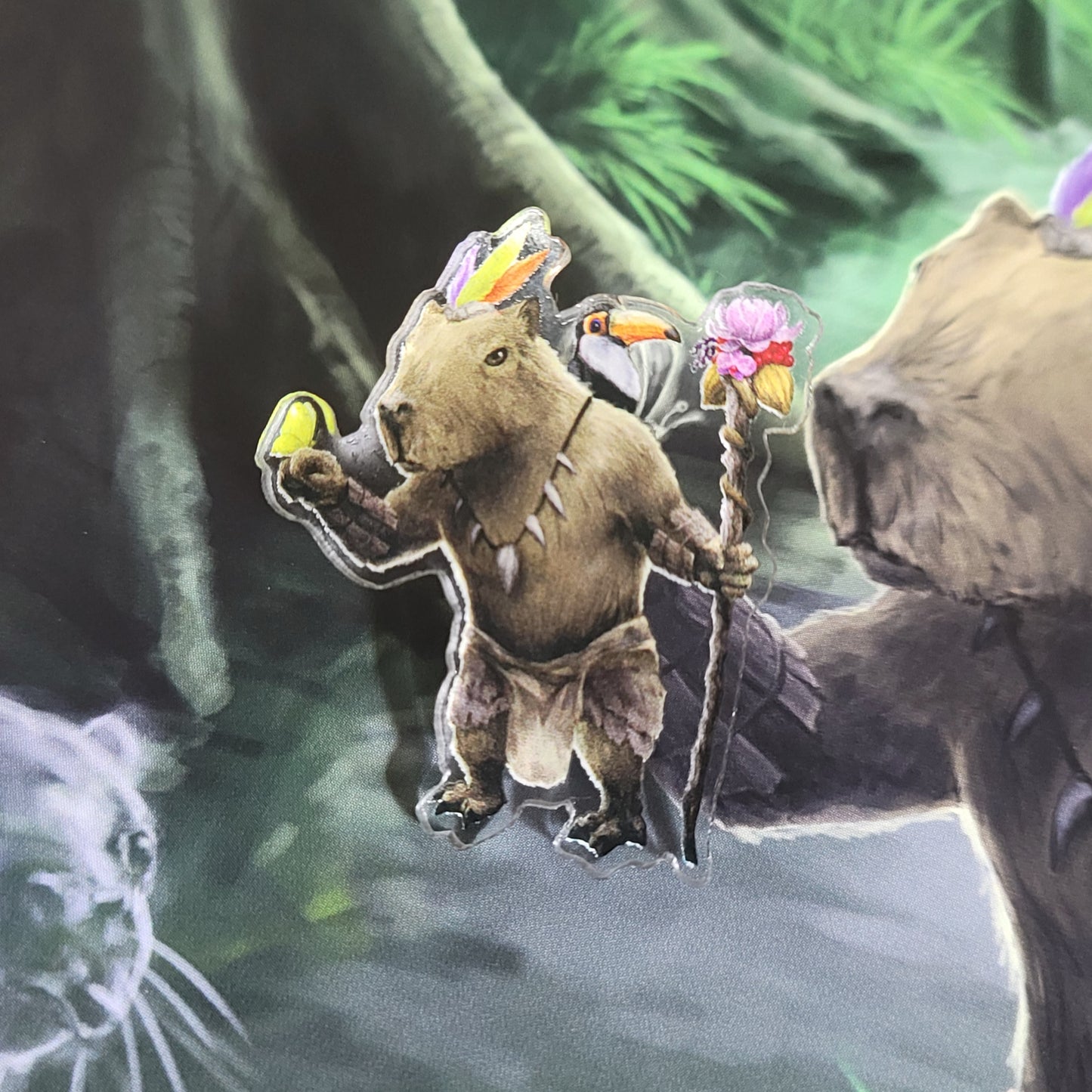 Spirit Capybara Acrylic Pin