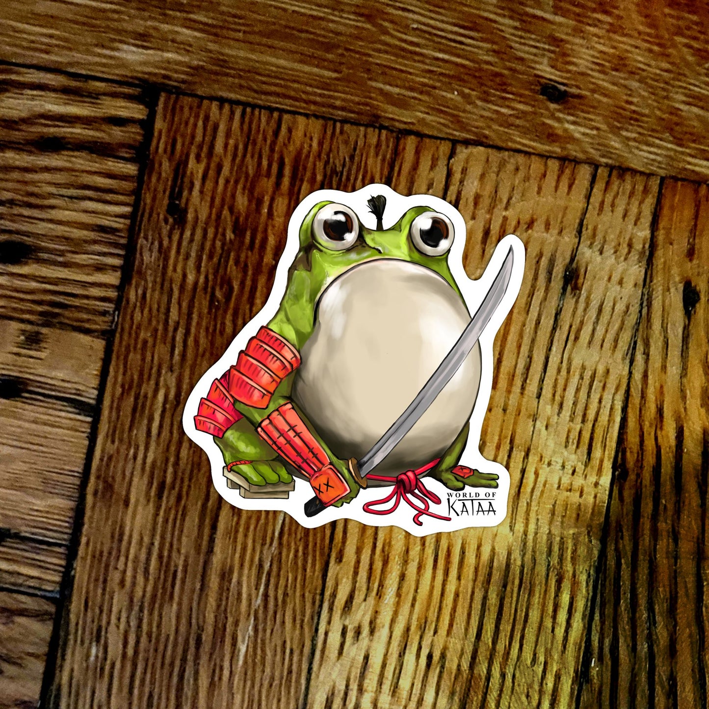 Samurai Frog Sticker