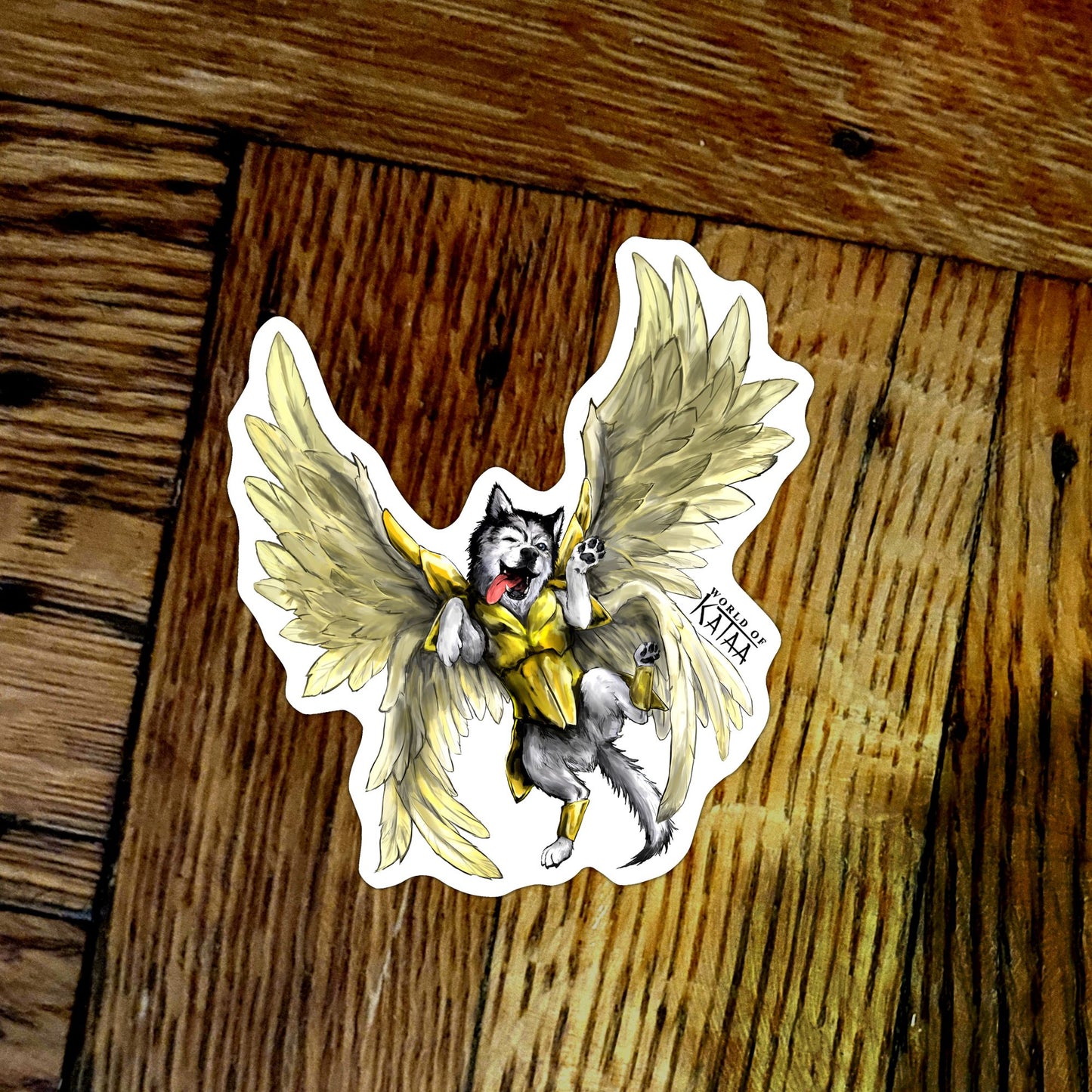 Angel Husky Sticker