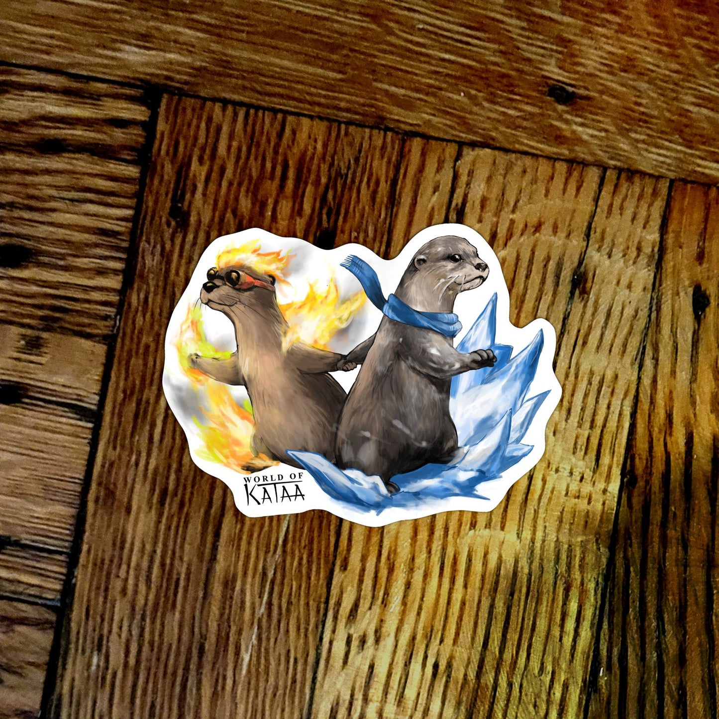 Elemental Otters Sticker