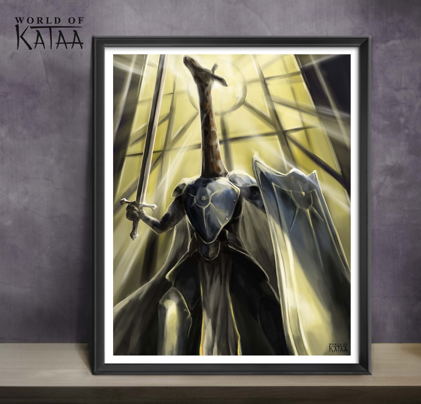 Giraffe Paladin Print | World of Kataa