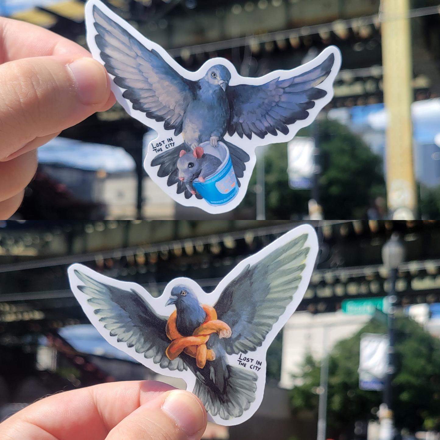 City Pigeon Stickers