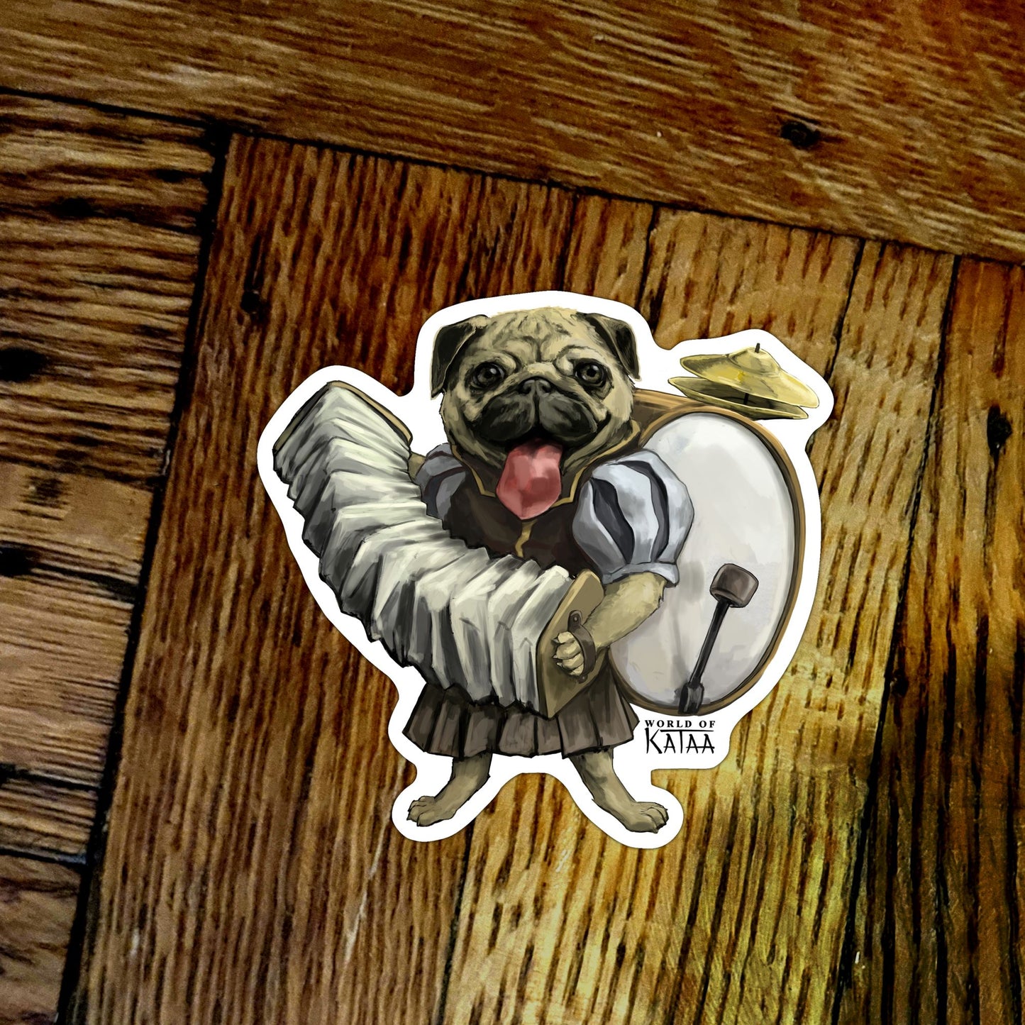 Bard Pug Sticker