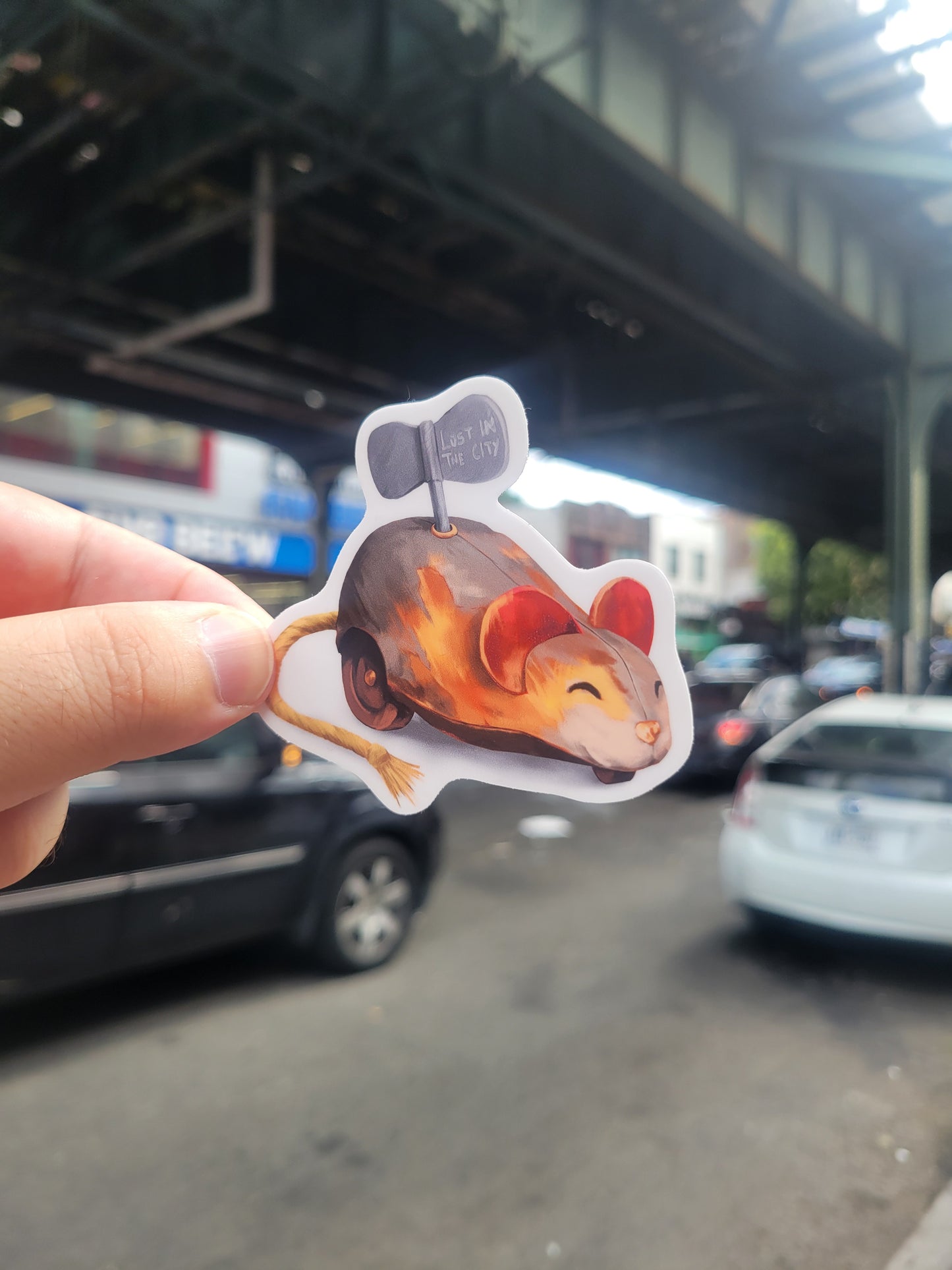 Wind-up Mouse Toy Sticker