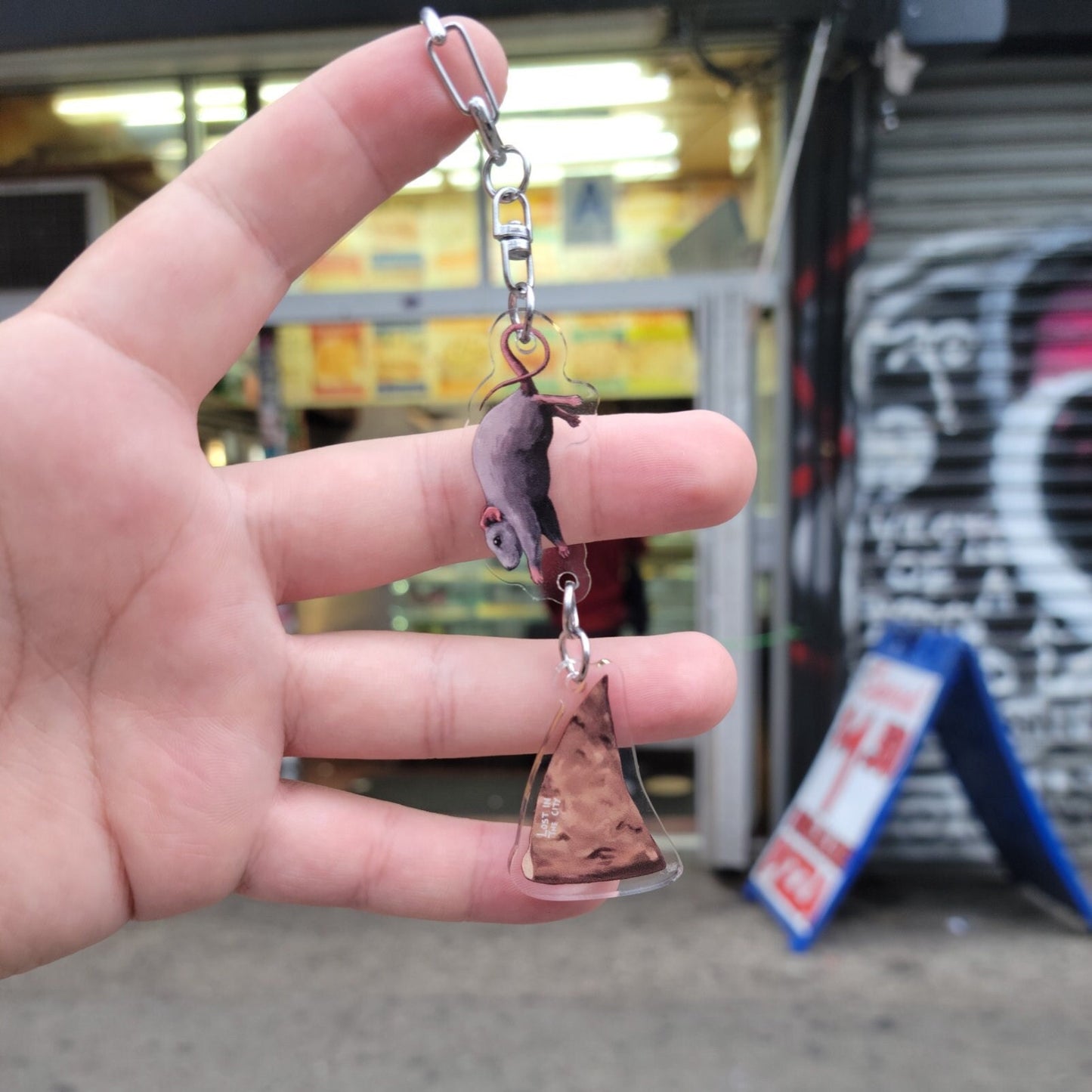 Pizza Rat Keychain | Lost in the City