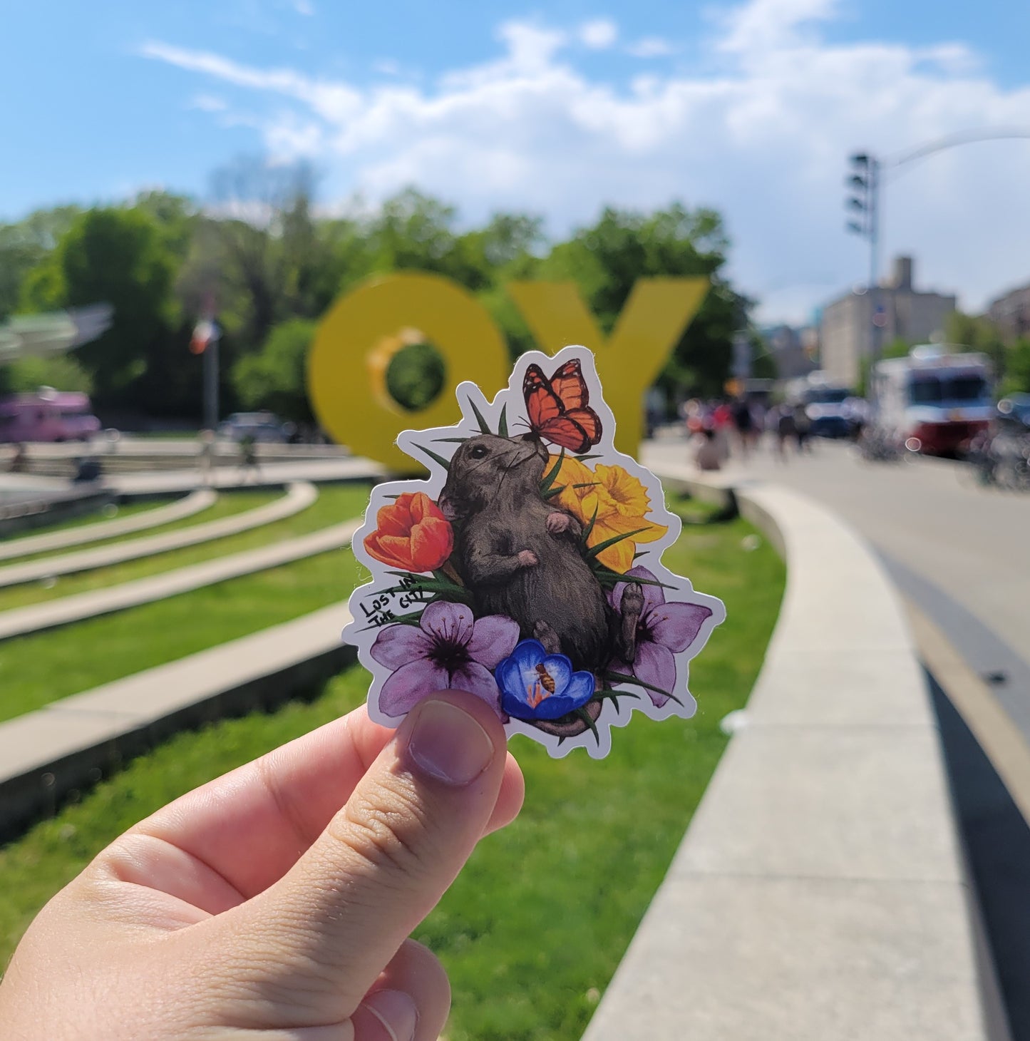 Flower Rat Sticker