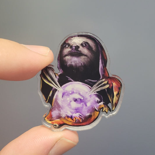 Clairvoyant Sloth Acrylic Pin