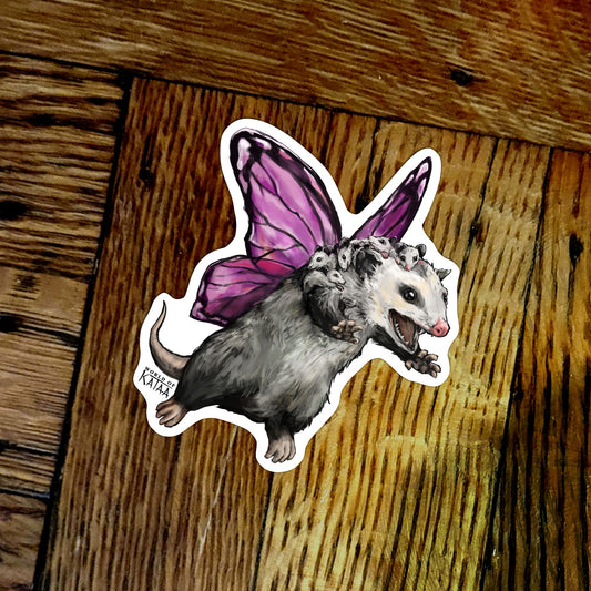 Fairy Opossum Sticker