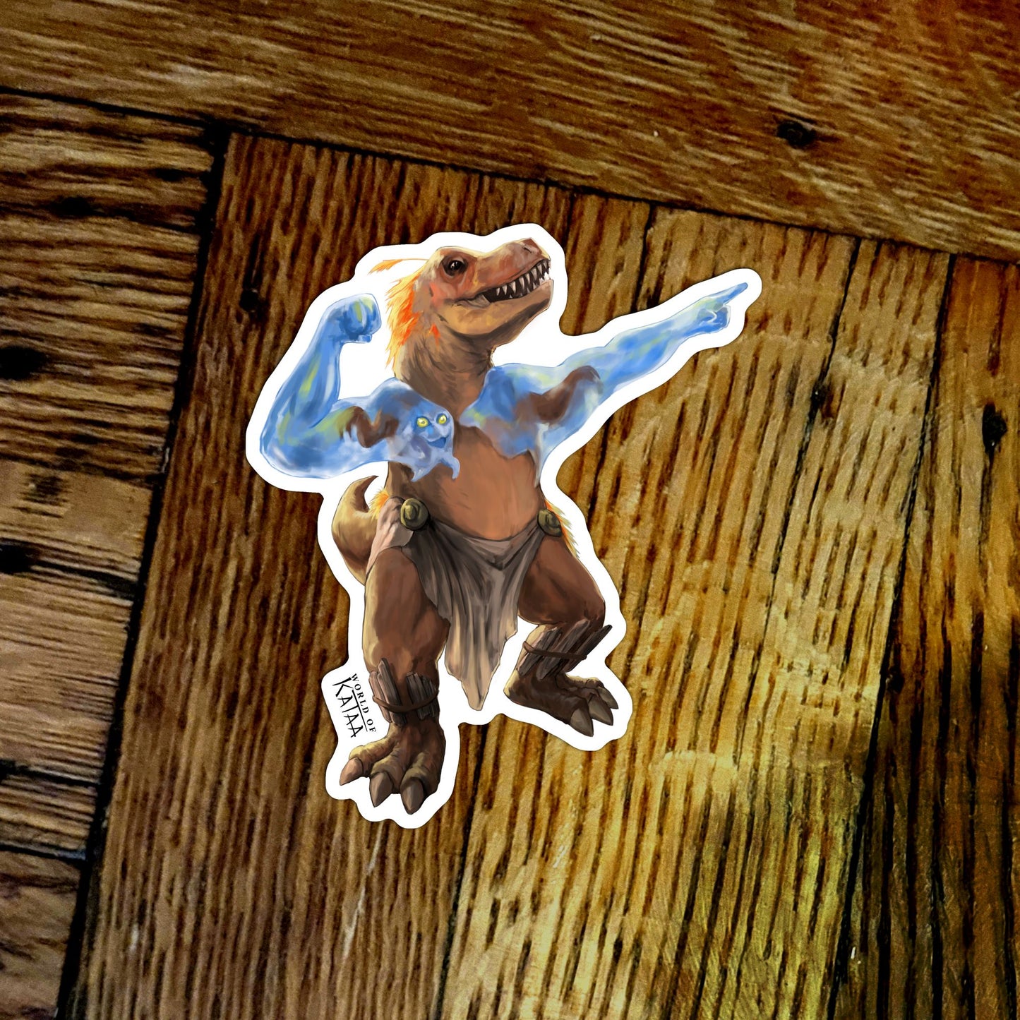 Barbarian T-Rex Sticker