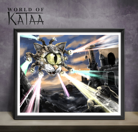 Eye Cat Monster Print | World of Kataa