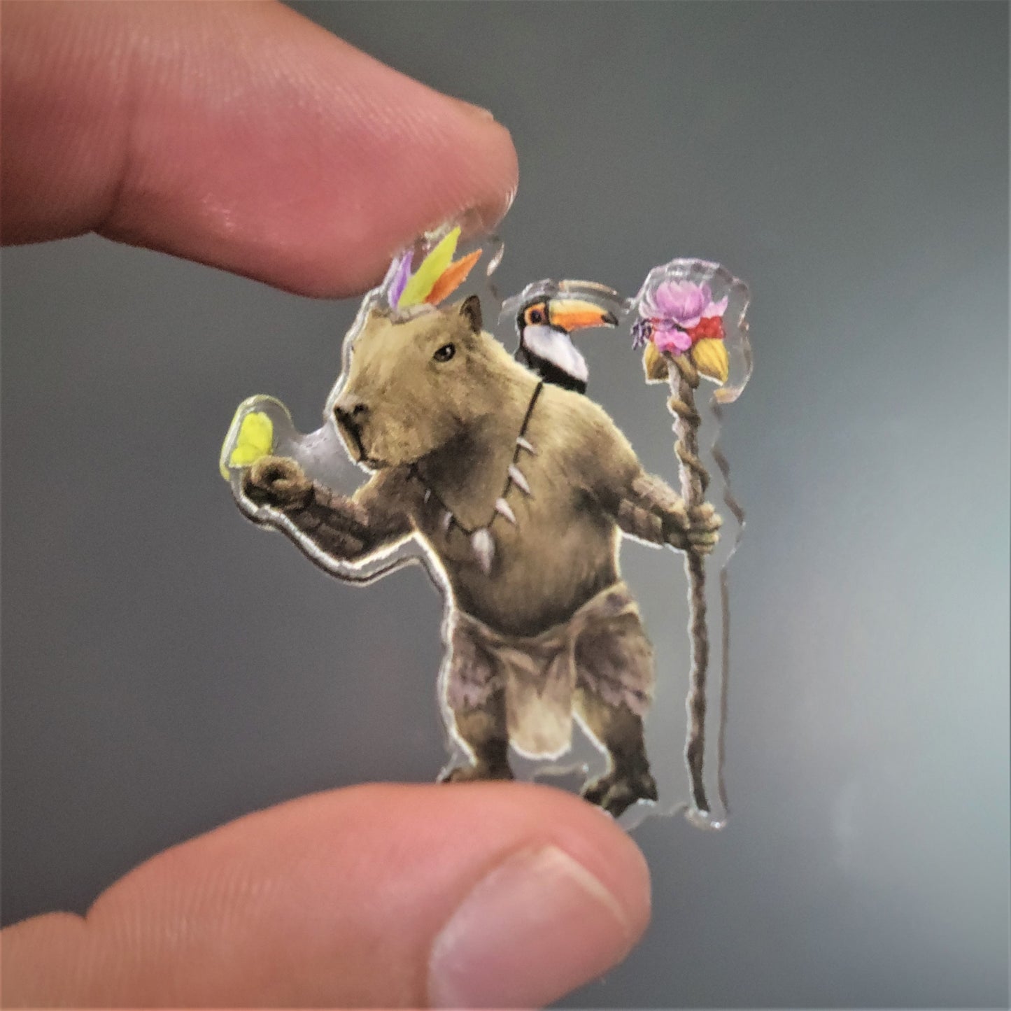 Spirit Capybara Acrylic Pin