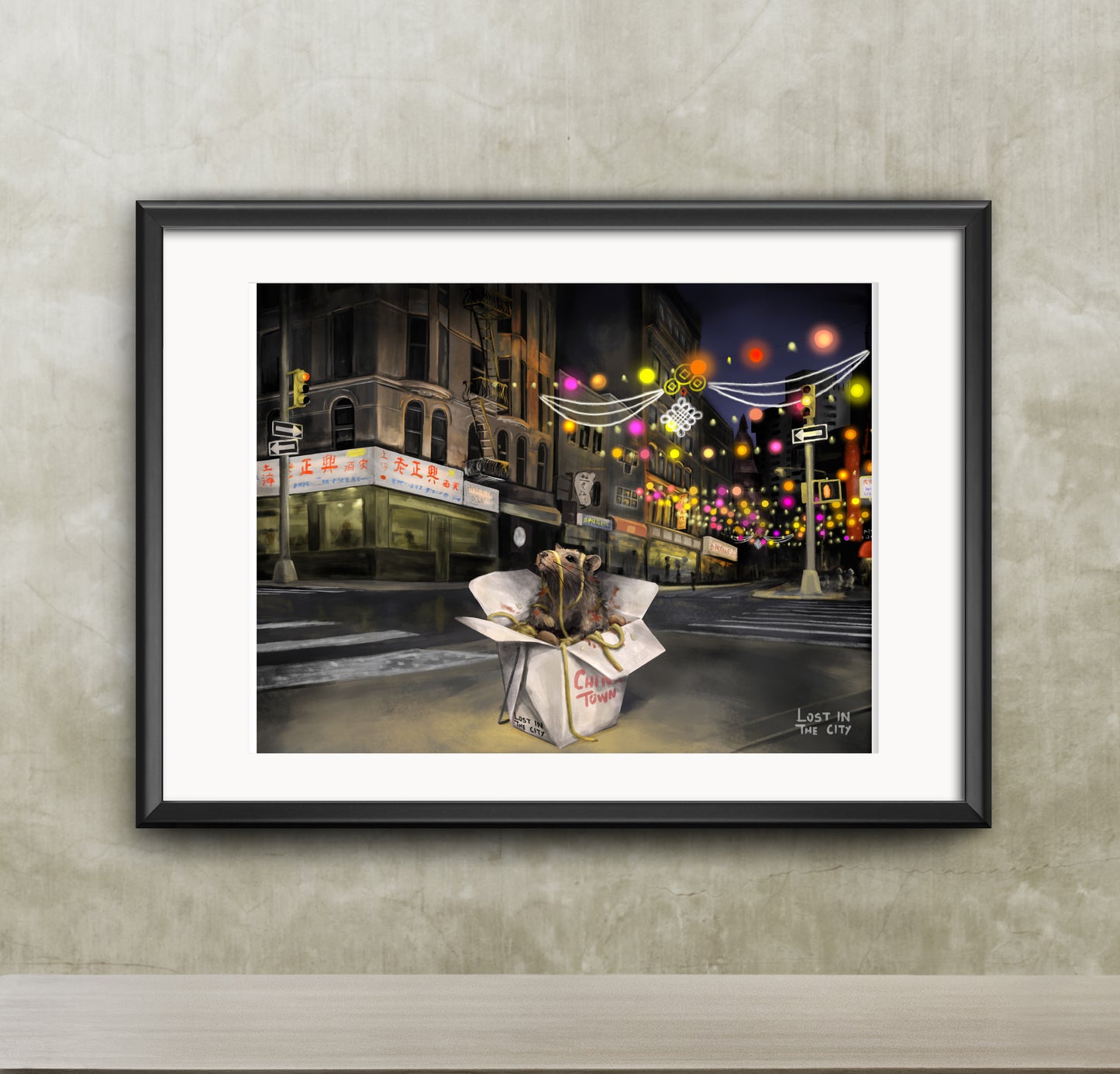 Chinatown Rat Print | Lost in the City