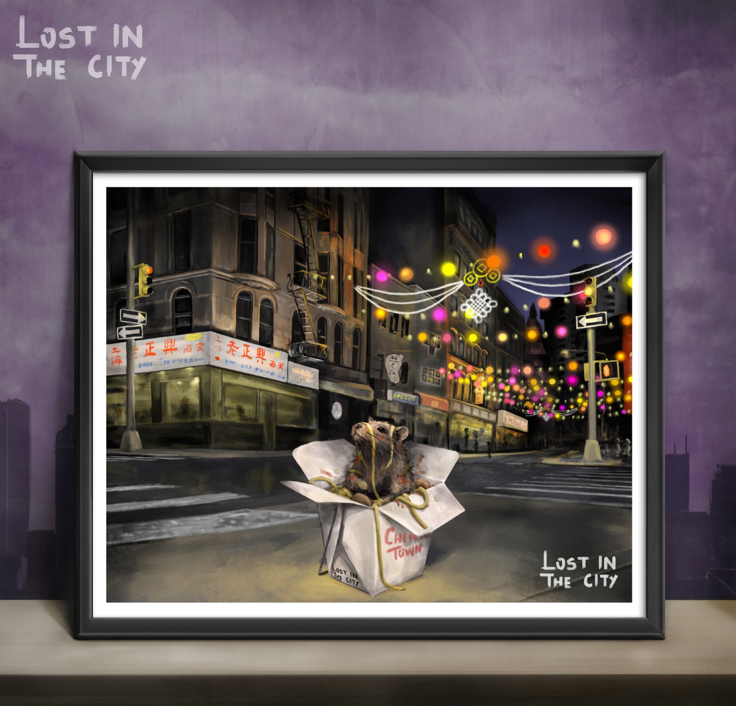 Chinatown Rat Print | Lost in the City