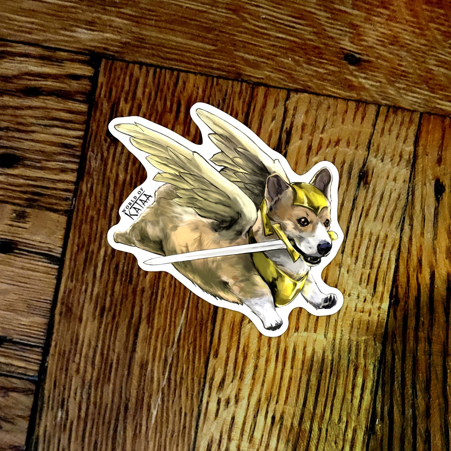Angel Corgi Sticker