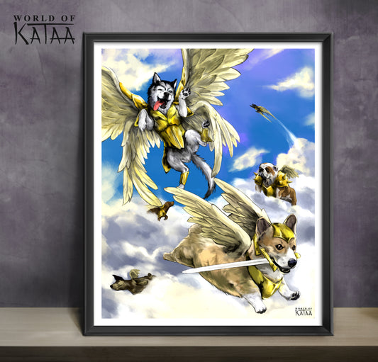 Angel Dog Army Print | World of Kataa