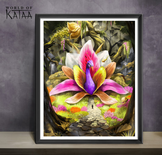 Flower Peacock Print | World of Kataa
