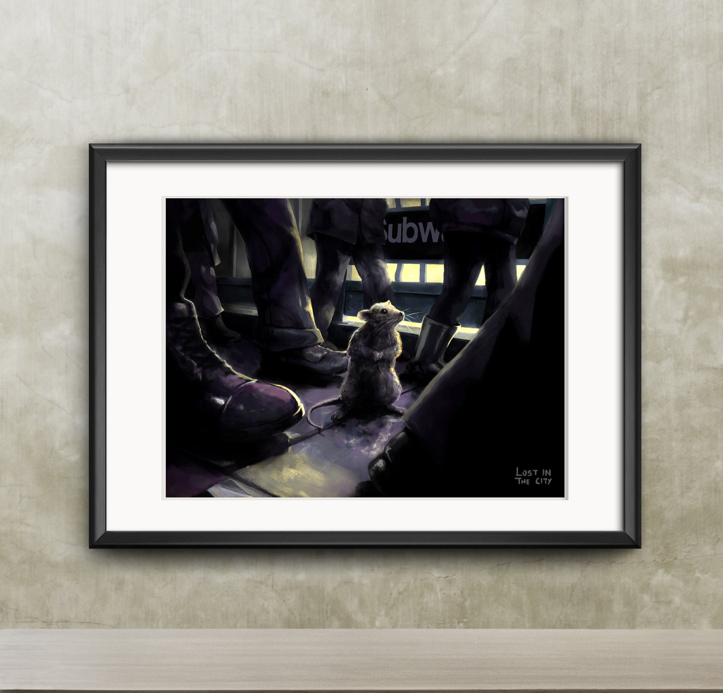 Subway Rat Print | Lost in the City