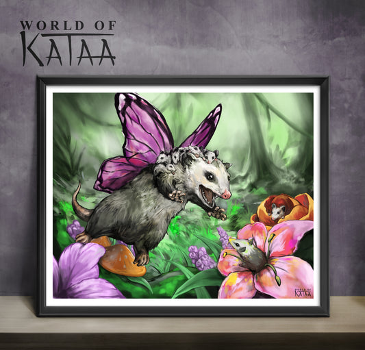 Fairy Opossum Print | World of Kataa