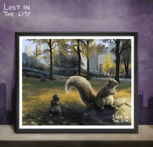 Central Park Rat Print | Lost in the City