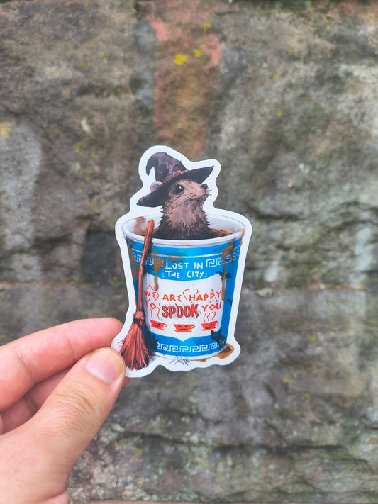 Halloween coffee rat
