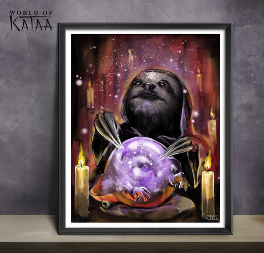 Clairvoyant Sloth Print | World of Kataa